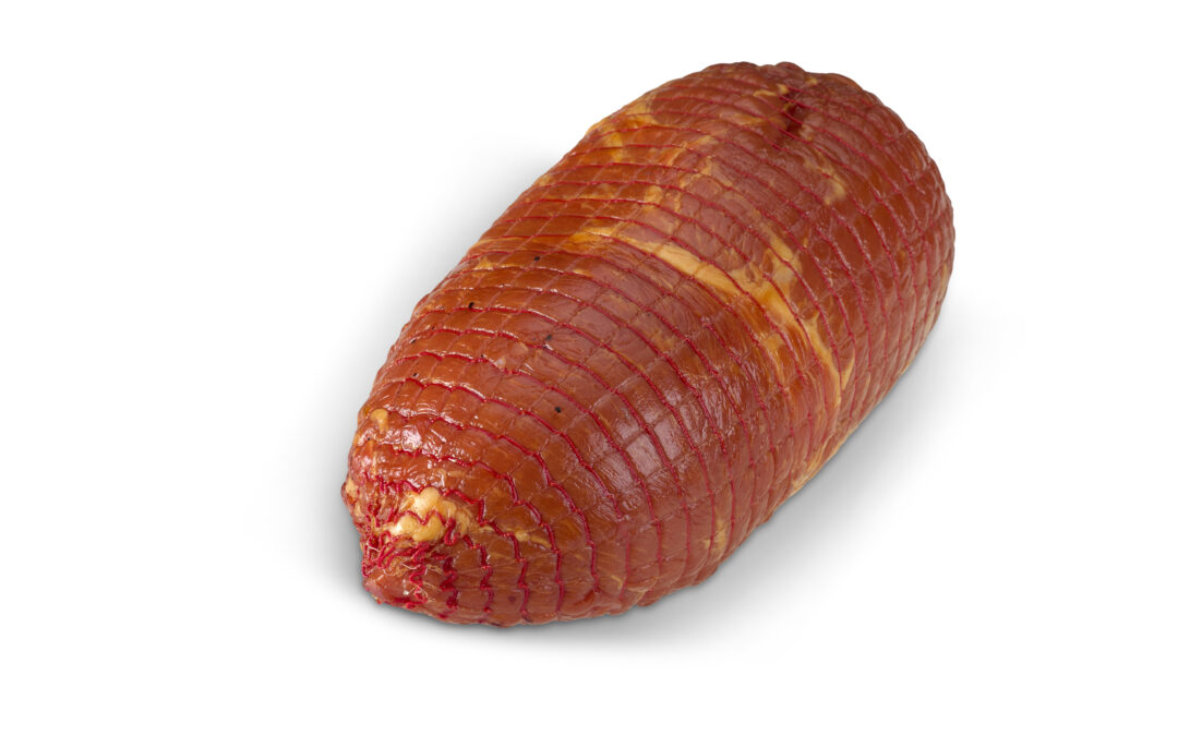 Gerookte heup in net
