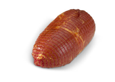 Gerookte heup in net