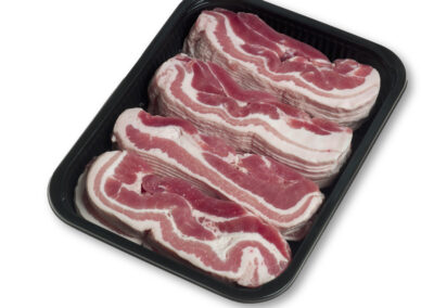 Gezouten buikspek 0,5 kg-1 kg-2 kG met of zonder underleaver. Verschillende diktes